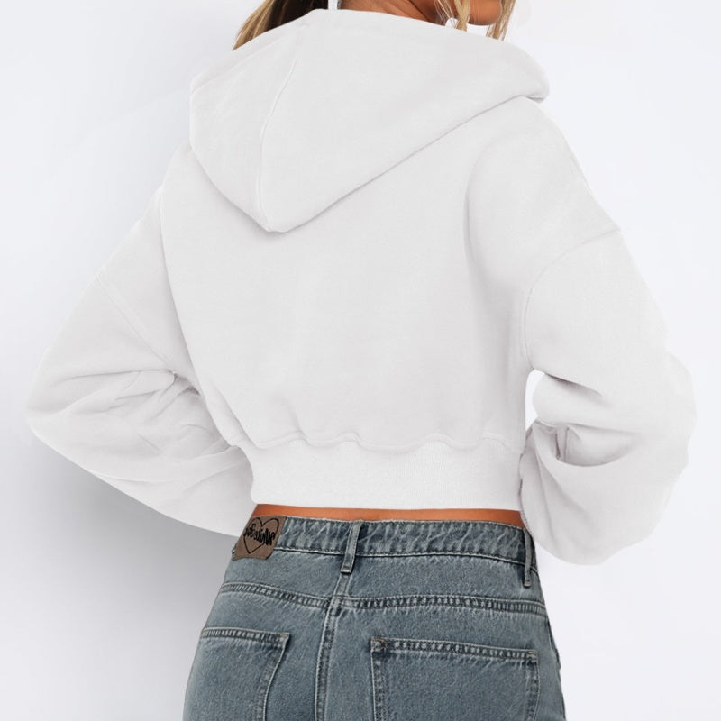 Long-Sleeve Crop Hoodie