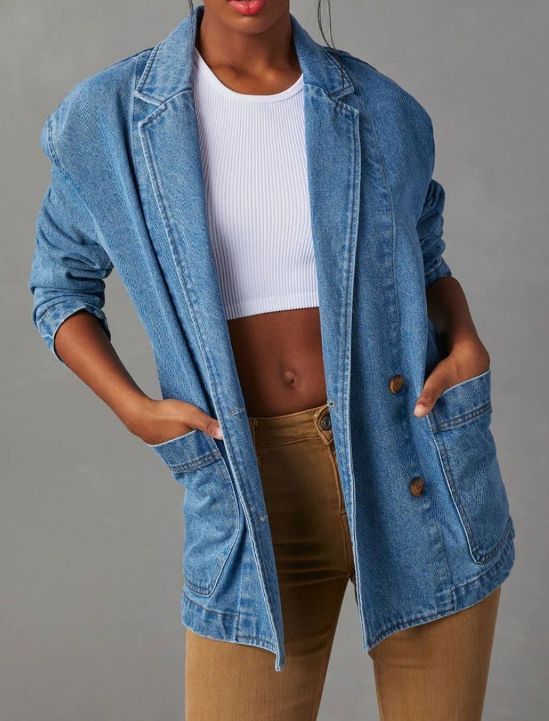 Casual Denim Blazer