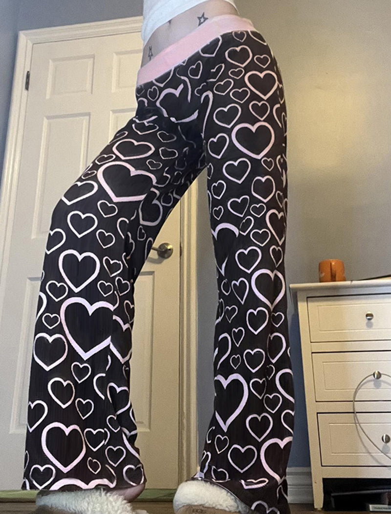 High-Waisted Straight-Leg Casual Pants