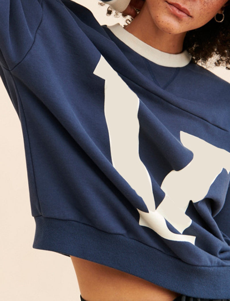 Oversized Varsity Graphic Top