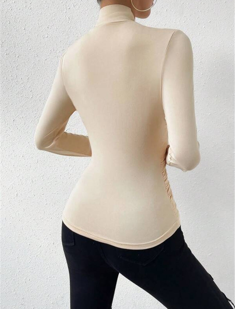 Cross-Wrap Long Sleeve Top