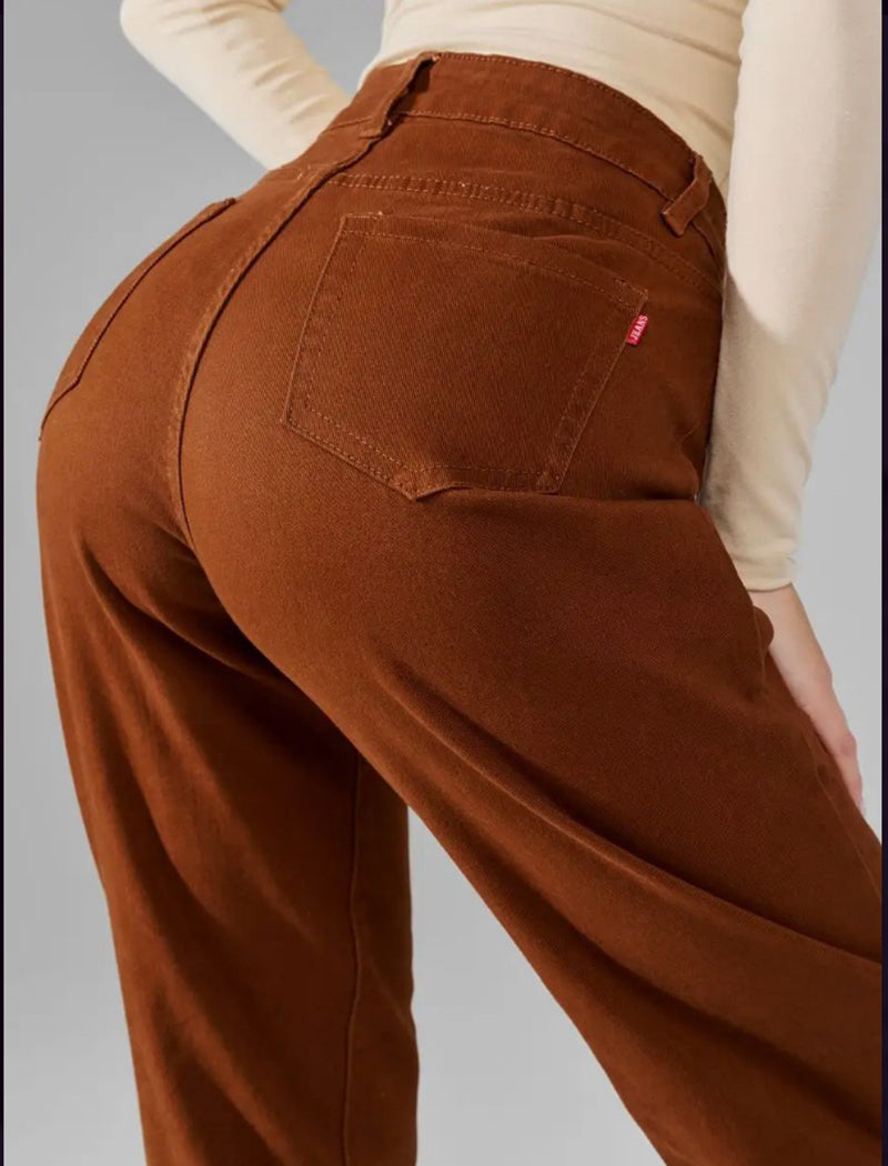 High-Rise Tapered Jeans