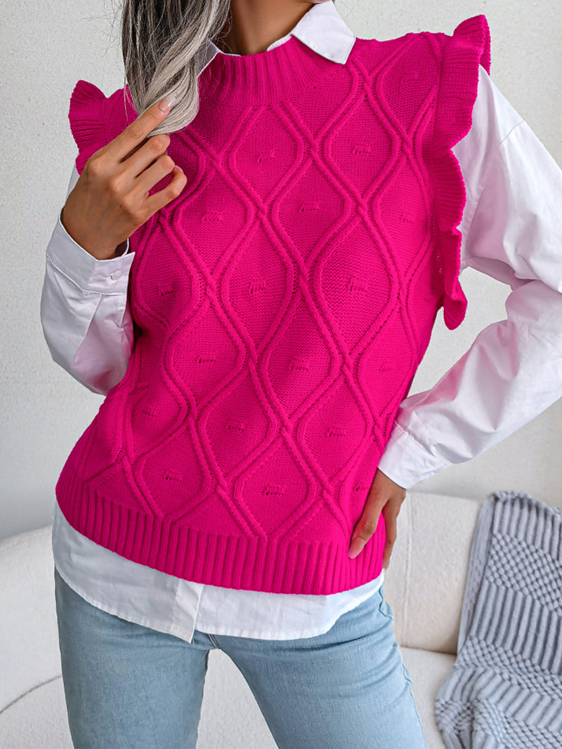 Ruffled Knit Vest