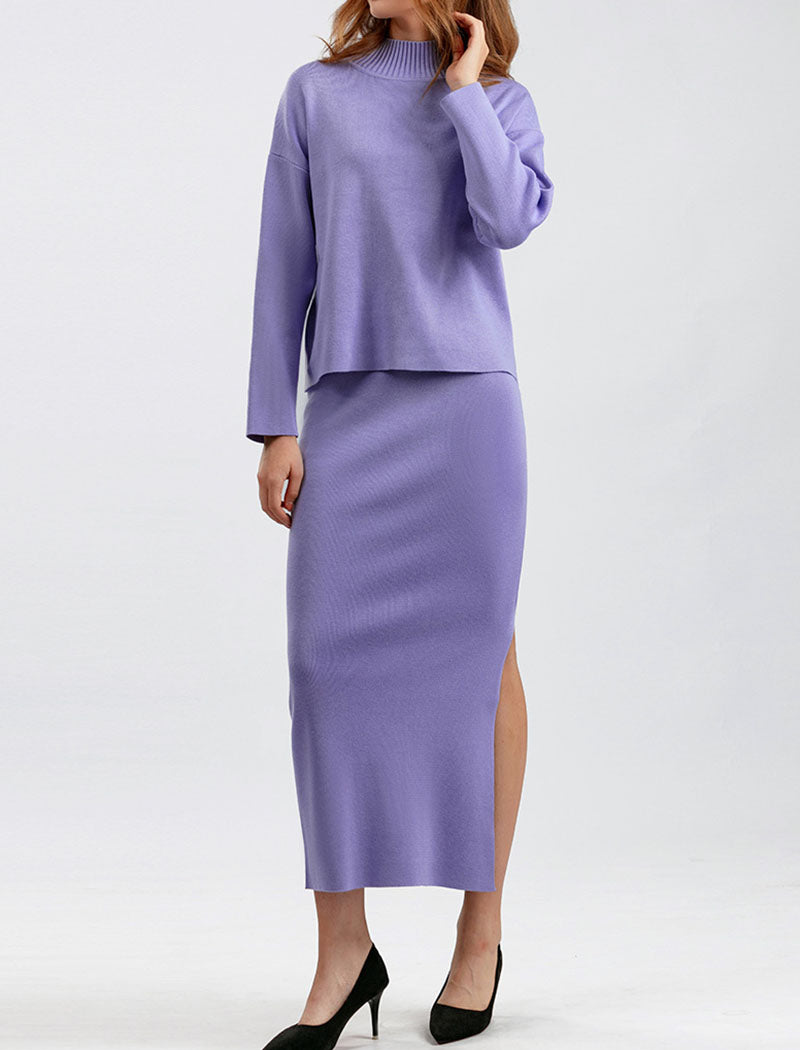 Relaxed Fit Knit with Maxi Skirt Set