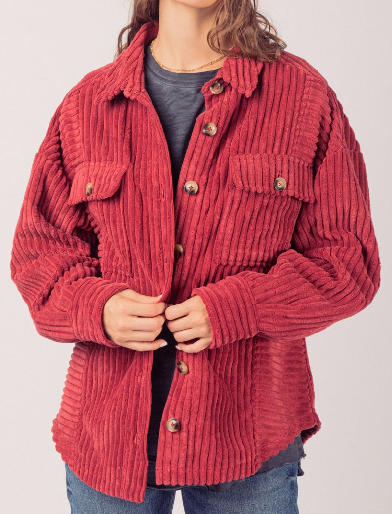 Corduroy Button-Up Shirt