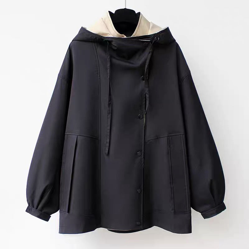 Layered Oversized Hooded Jacket