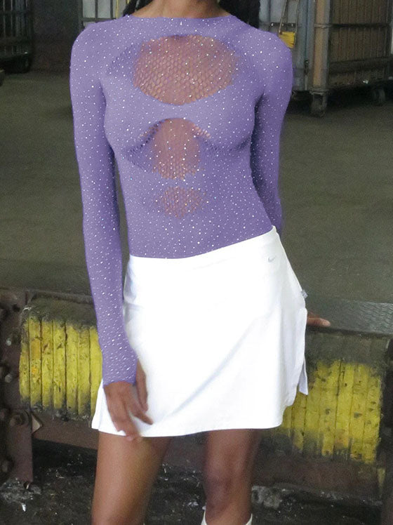 Sheer Mesh Rhinestone Bodysuit