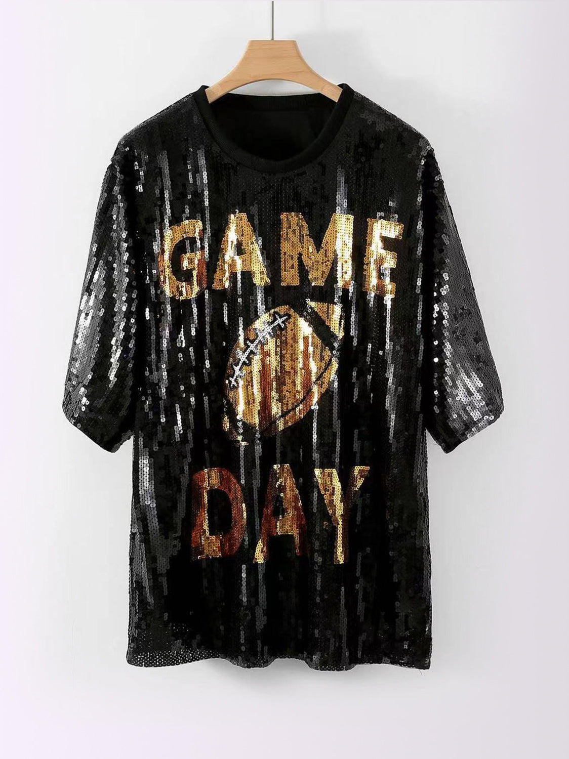 Game Day Graphic Sequin Mini Dress