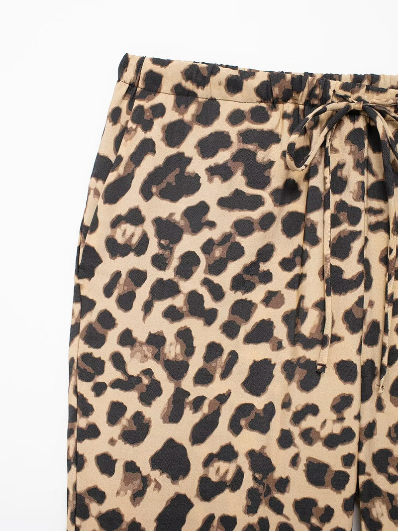 Leopard Wide-Leg Pants