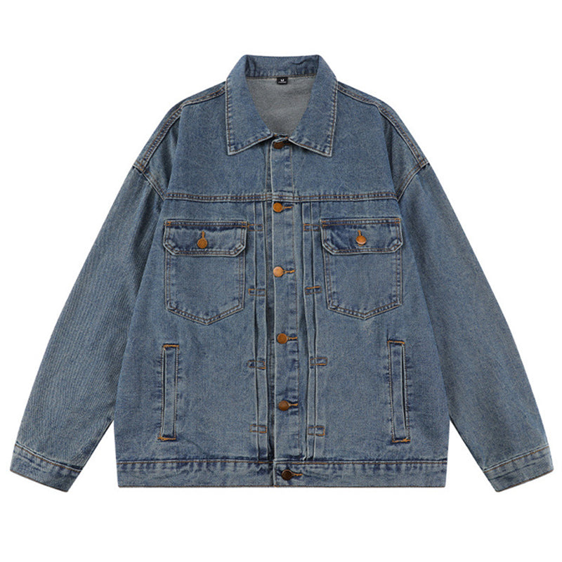 Oversized Button-Up Denim Jacket