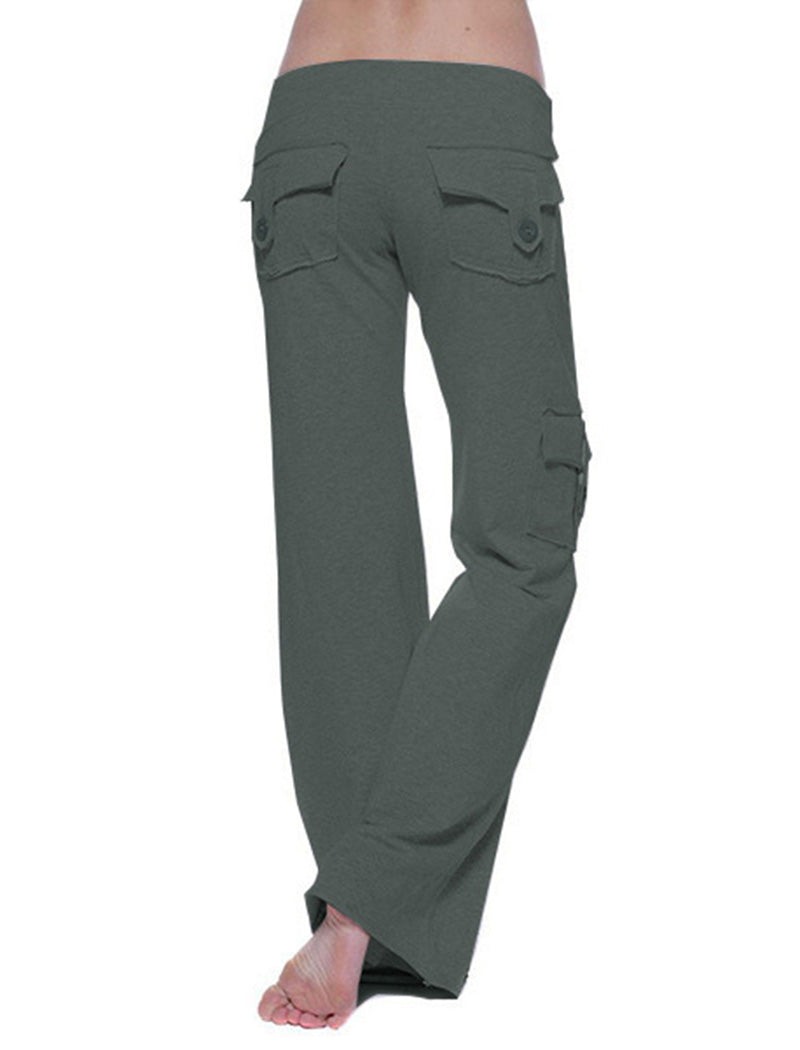 Wide-Leg Cargo Pants with Pocket Detail
