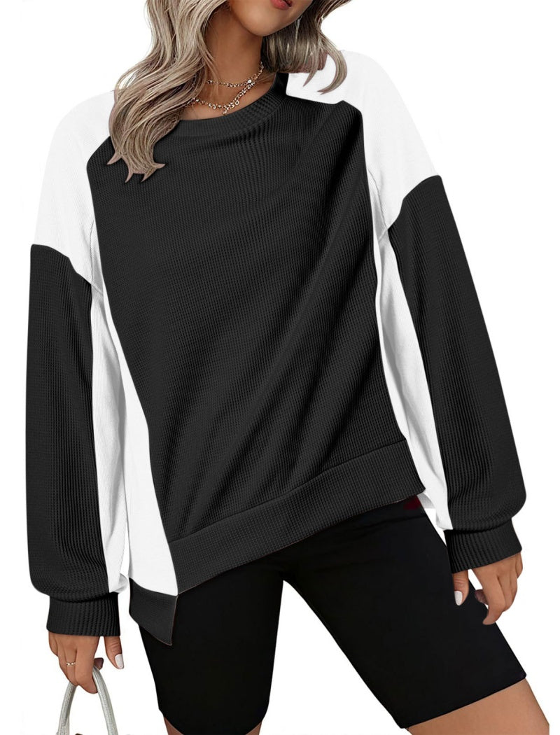 Colorblock Long-Sleeve Pullover