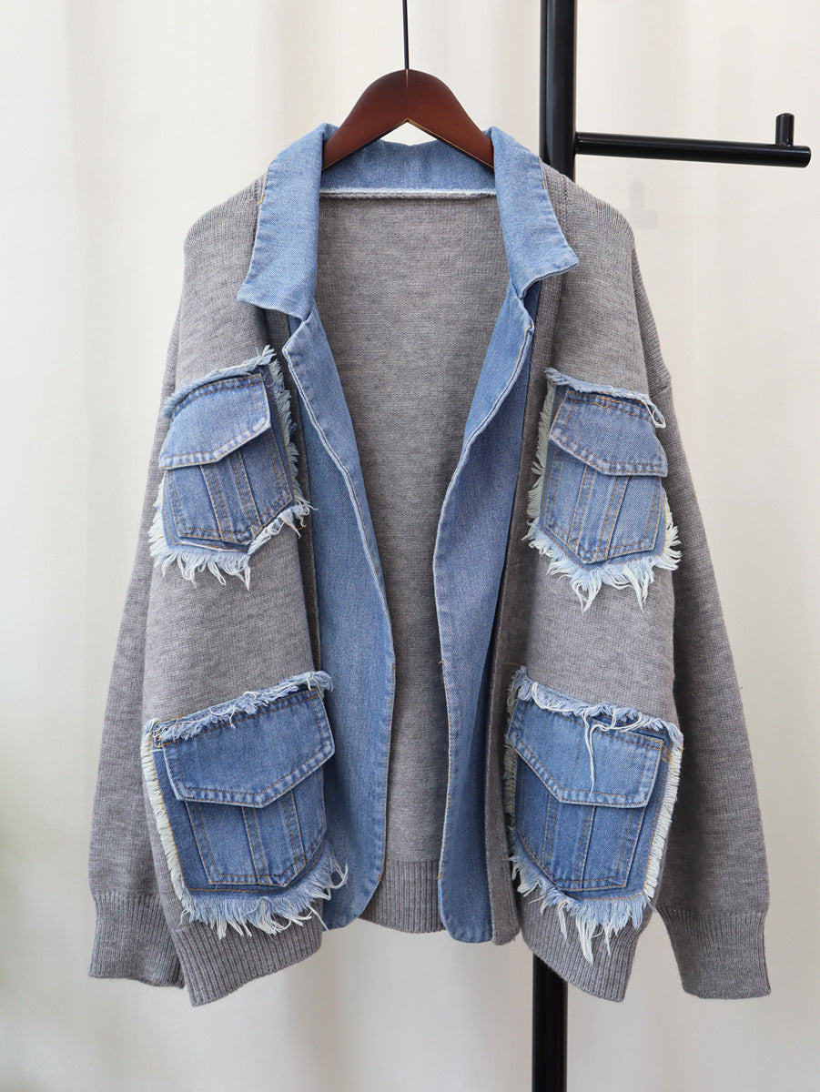 Patchwork Pocket Denim Jacket
