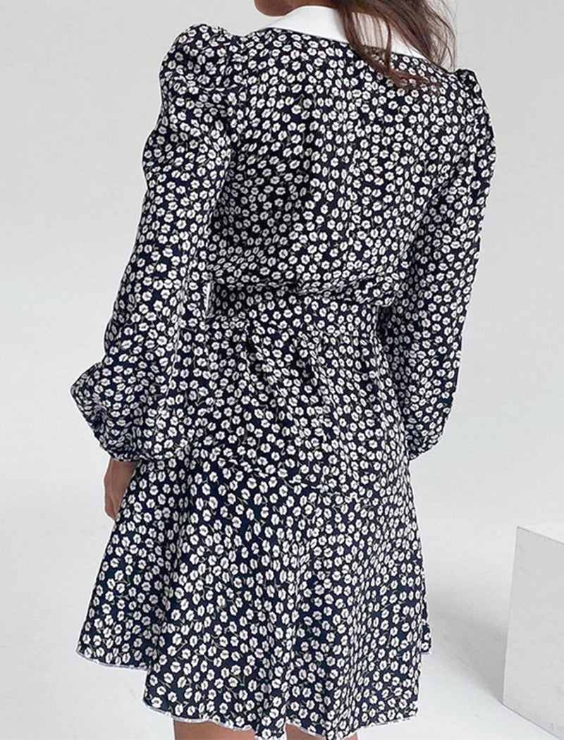 Puff Sleeve Floral Mini Dress
