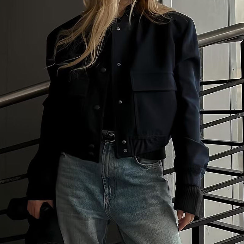 Button-Front Pocket Jacket