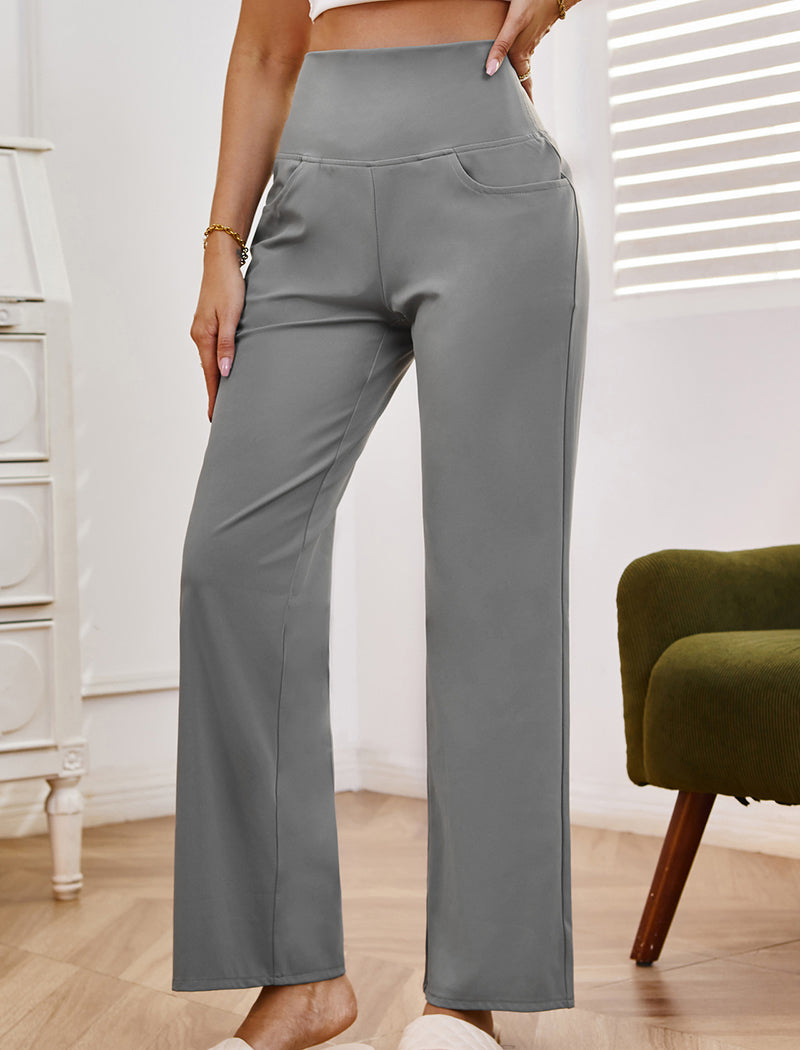 Wide-Leg Lounge Pants with High Waist