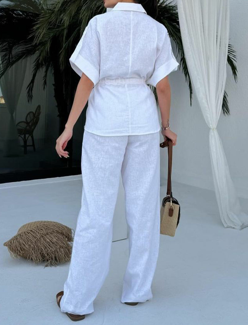 Drawstring Pocket Two-Piece Set