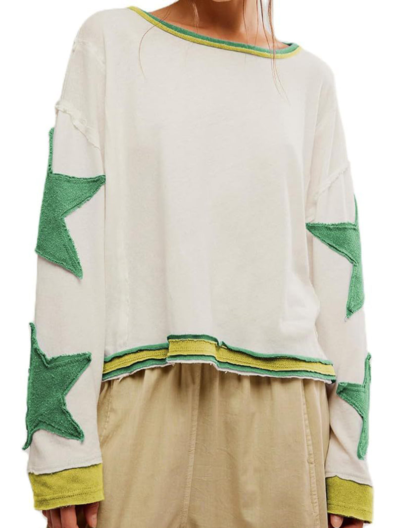 Star Patchwork Pullover