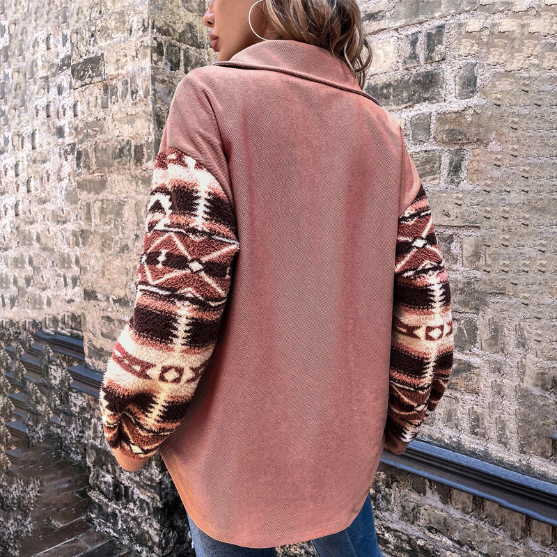 Drop-Shoulder Faux Fur Coat