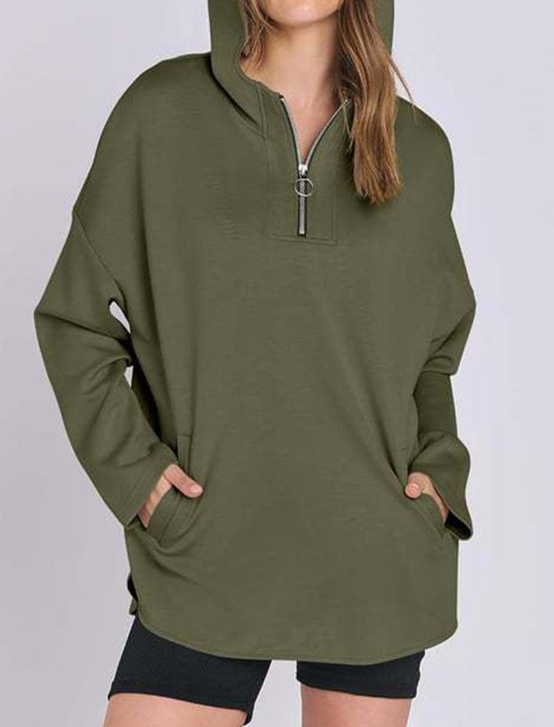 Half-Zip Hooded Top