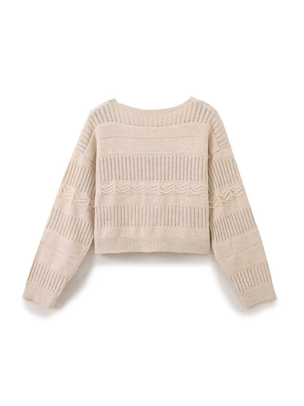 Floral Cropped Knit Cardigan