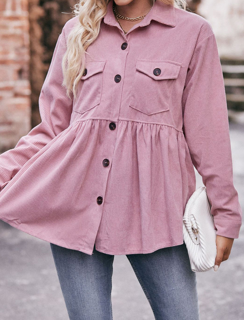 Button-Down Shirt with Flap Pockets