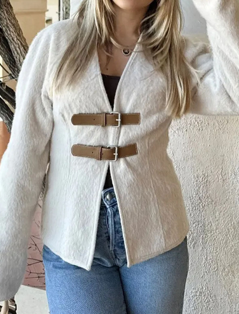 Double Strap Open Front Jacket