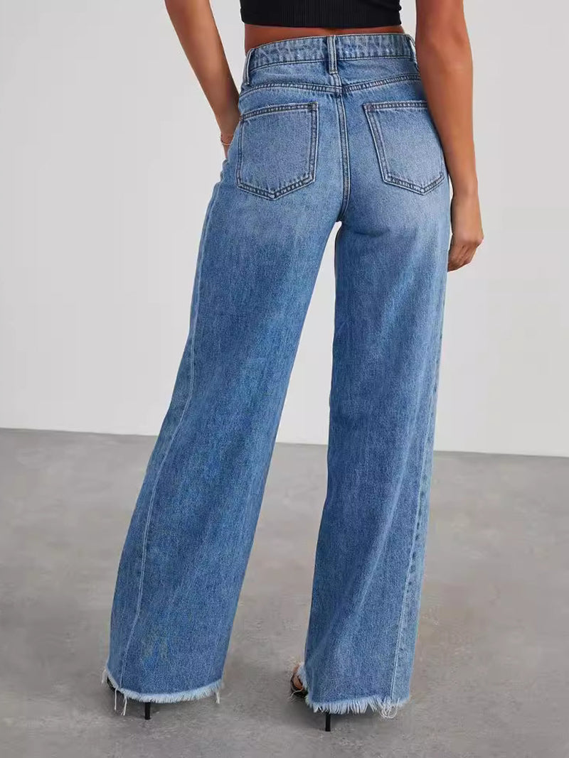 High-Waisted Wide-Leg Jeans