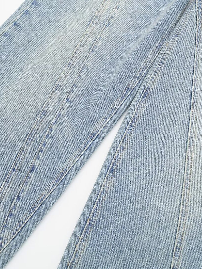 Wide-Leg Mid-Rise Jeans