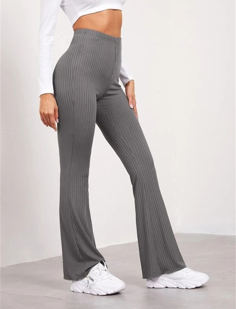 High-Waist Flared Track Pants