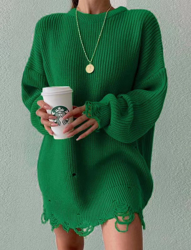 Distressed Oversized Sweater