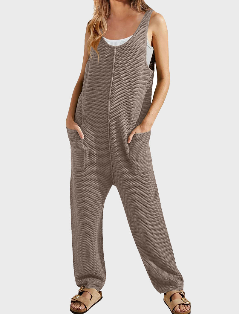 Relaxed Fit Sleeveless Jumpsuit
