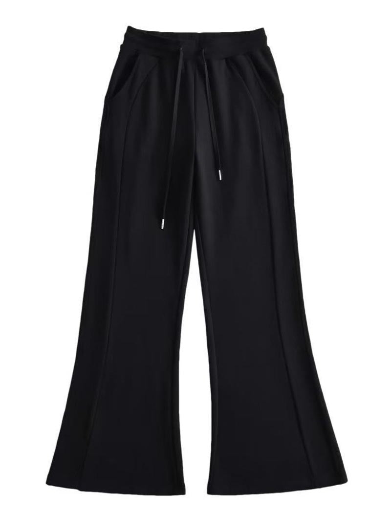 Wide-Leg Drawstring Pants