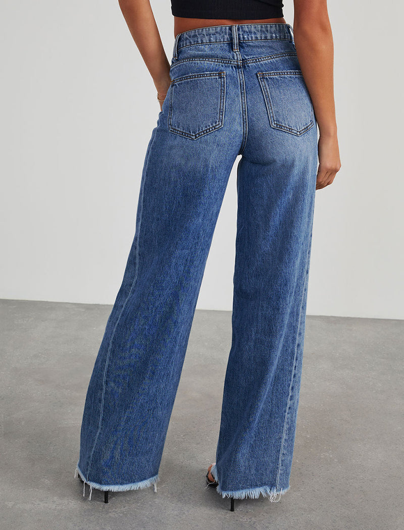 High-Waisted Wide-Leg Jeans