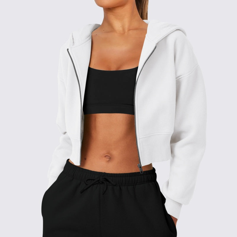 Long-Sleeve Crop Hoodie