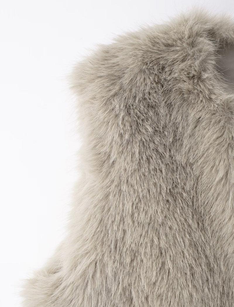 Faux Fur Sleeveless Vest