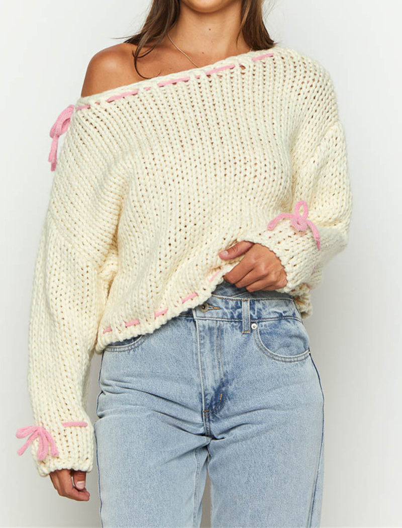 Ribbon Knit Sweater