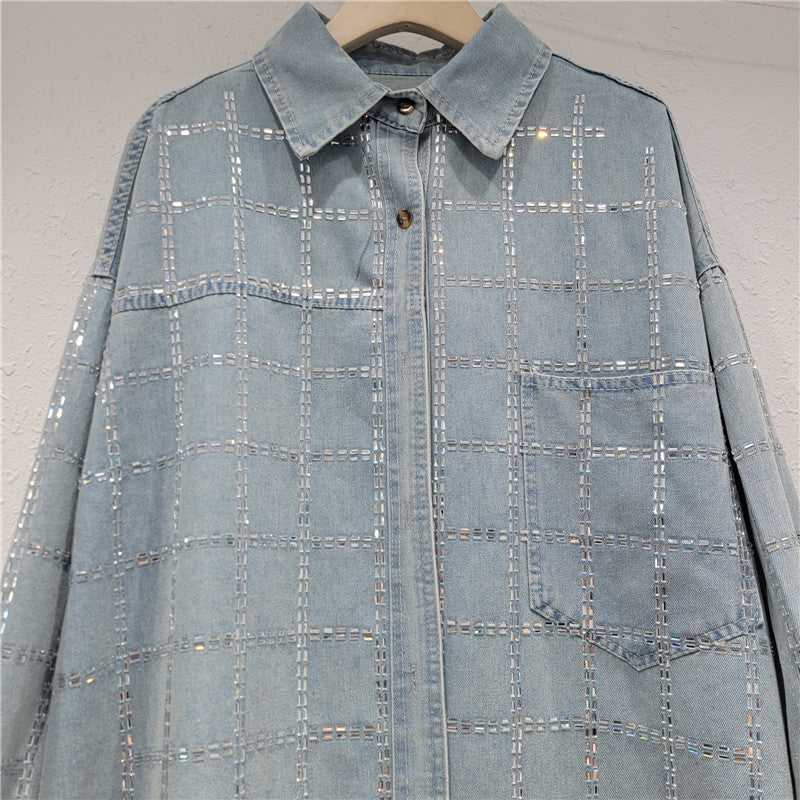 Rhinestone Denim Shirt