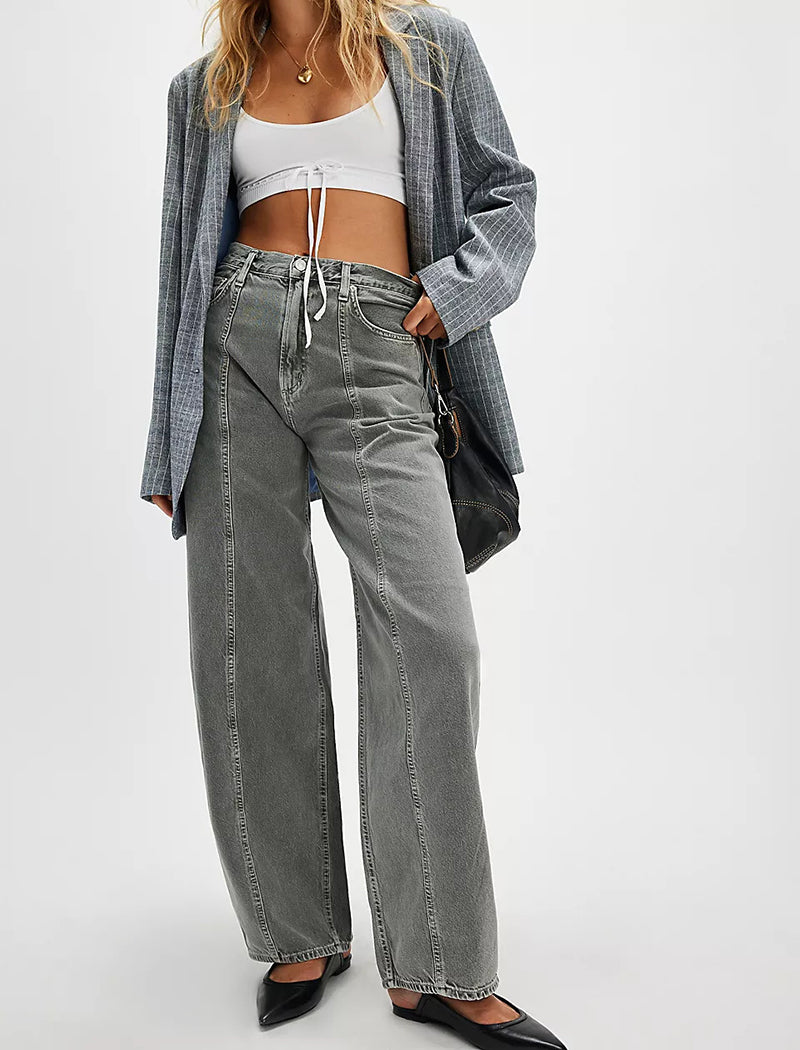 High-Waisted Loose Fit Jeans