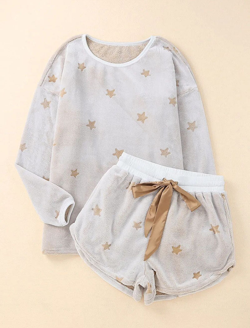 Cozy Star Print Lounge Set