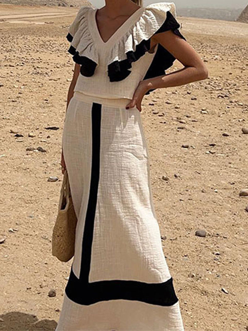 Ruffled Smocked Maxi Dress