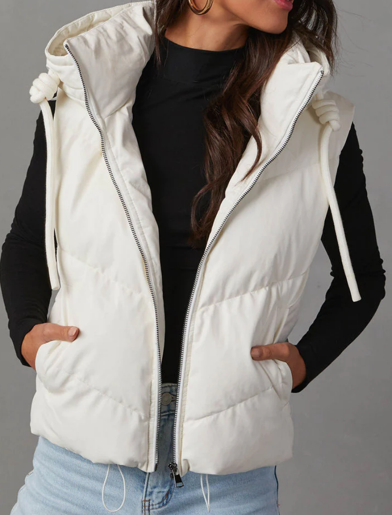 Zip Closure Puffer Vest