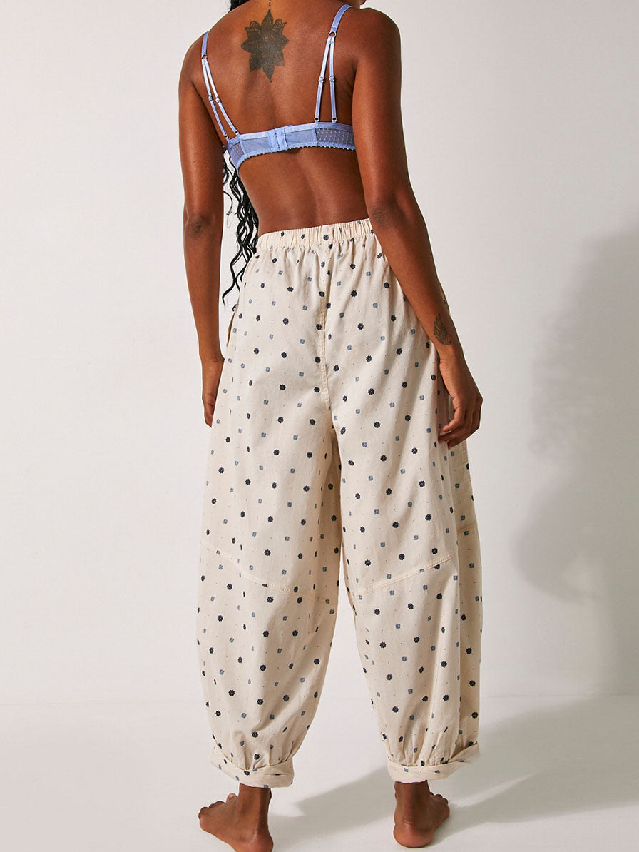 Floral Print Buttoned Pants