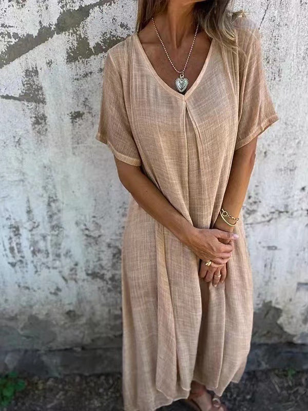 Flowy V-Neck Maxi Dress