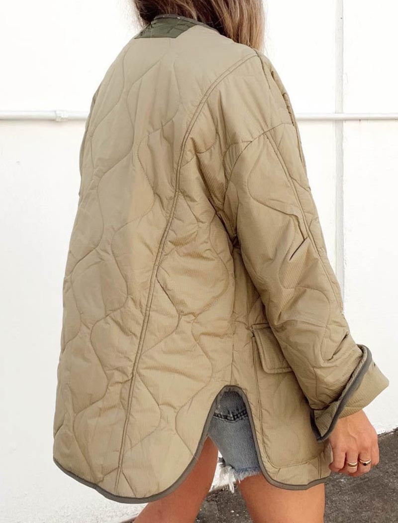Quilted Colorblock Jacket
