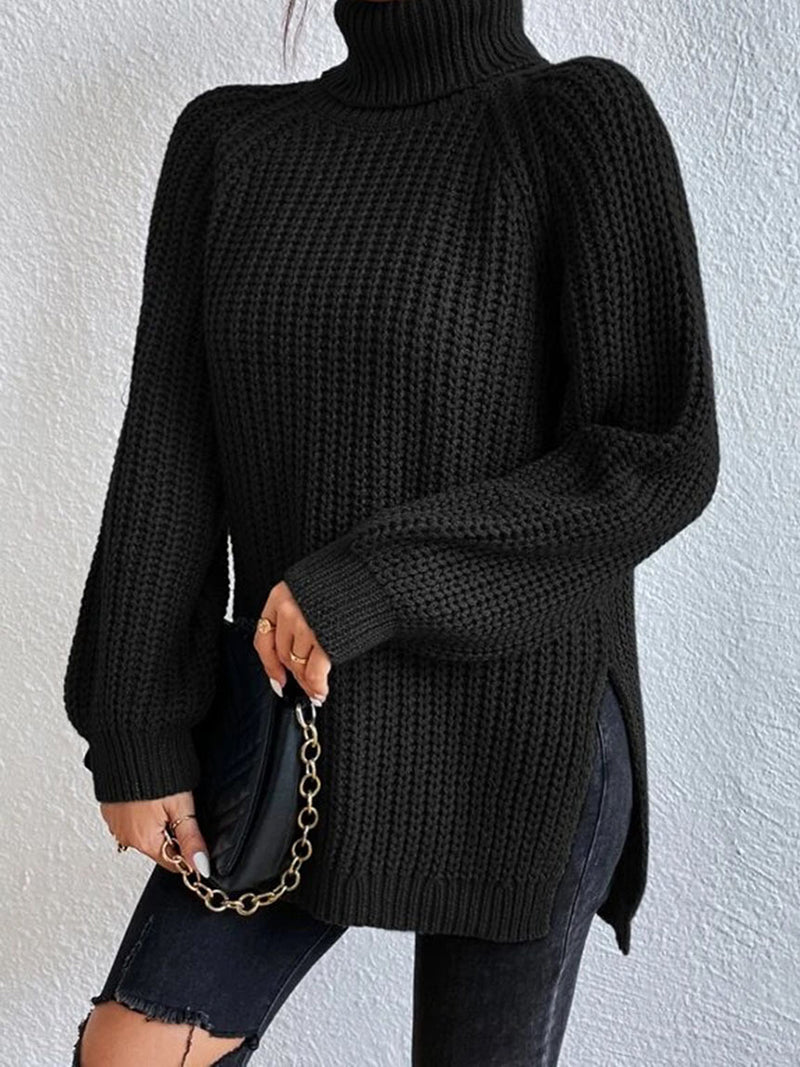 Chunky Knit Turtleneck Sweater