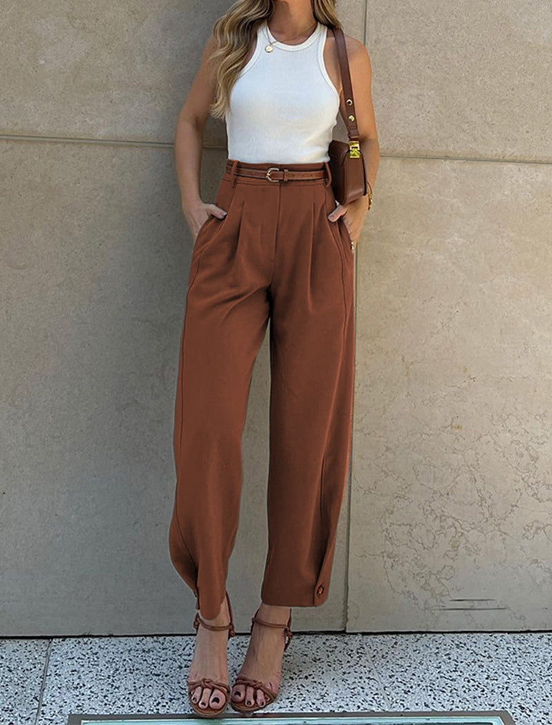 High-Waist Cropped Pants