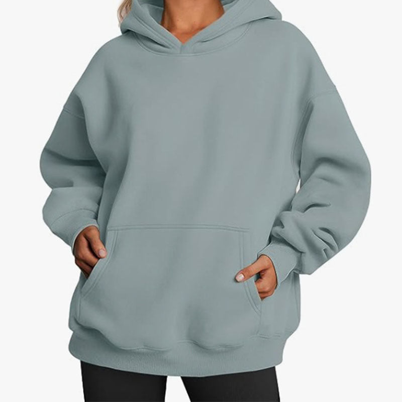 Pockets Drop-Sleeve Hoodie