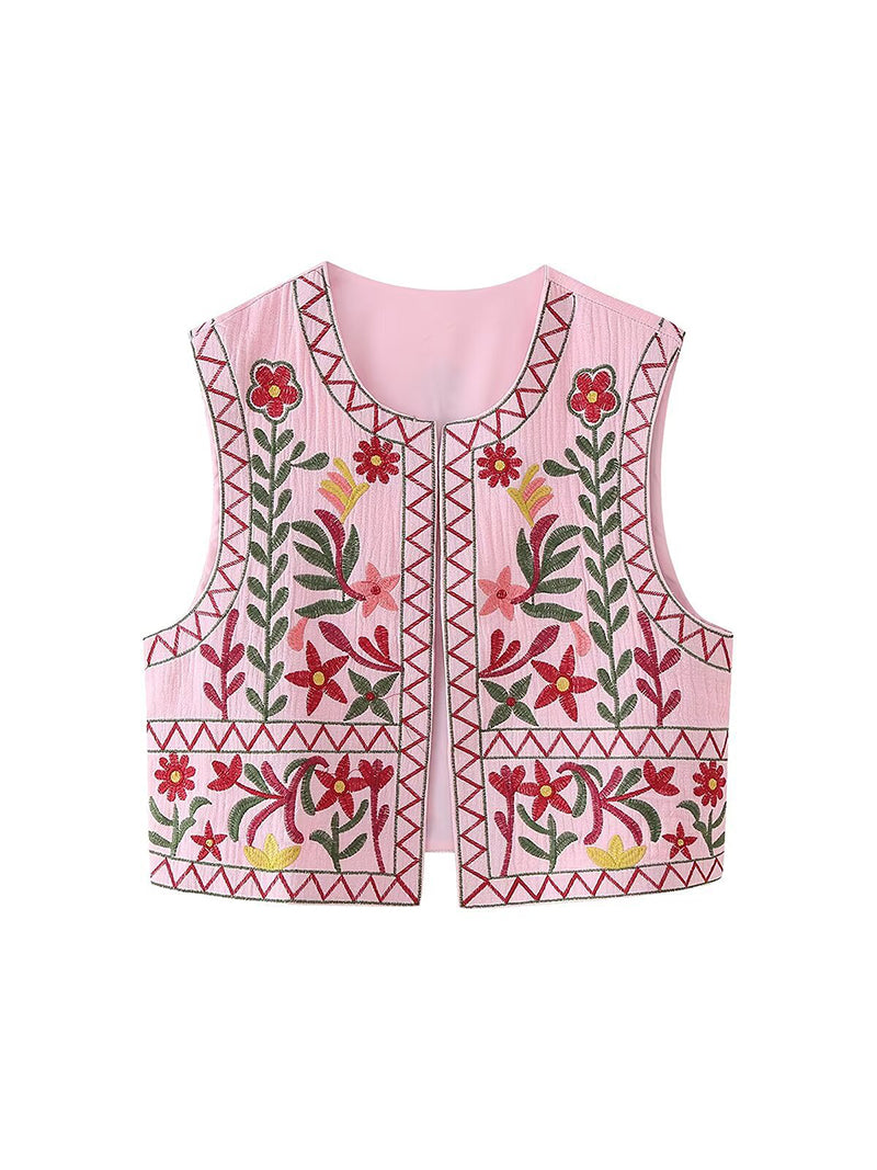 Floral Print Vest