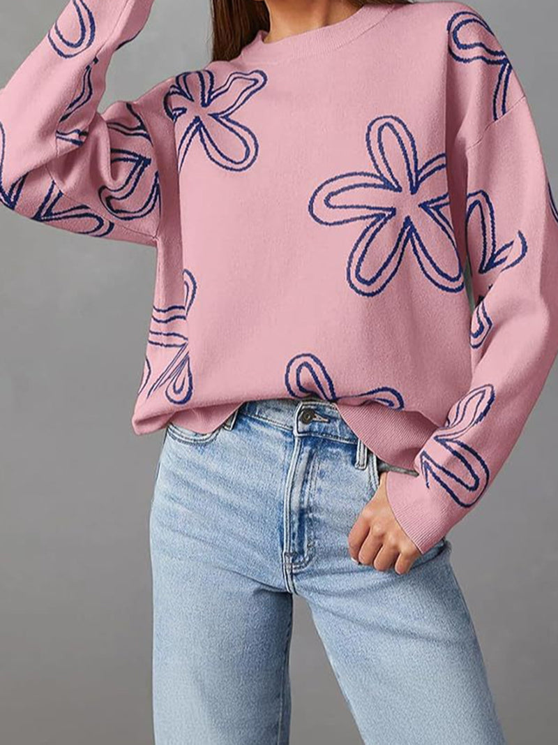 Floral Pullover Sweater